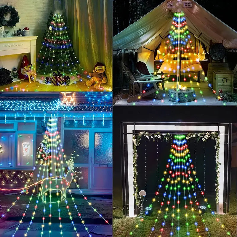1PC 180LED Waterfall Tree Fairy Lights - Christmas Tree Waterfall Light