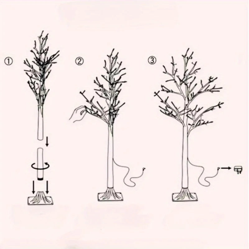Birch Tree LED Light Decoration-4