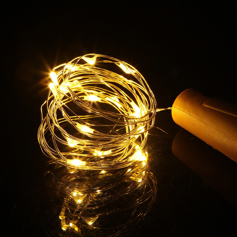 NBNEOBA 20 LED Wine Bottle Lights with Cork, 2M Cork Lights Fairy Mini String Lights for Liquor Bottles Crafts Party Wedding Decoration