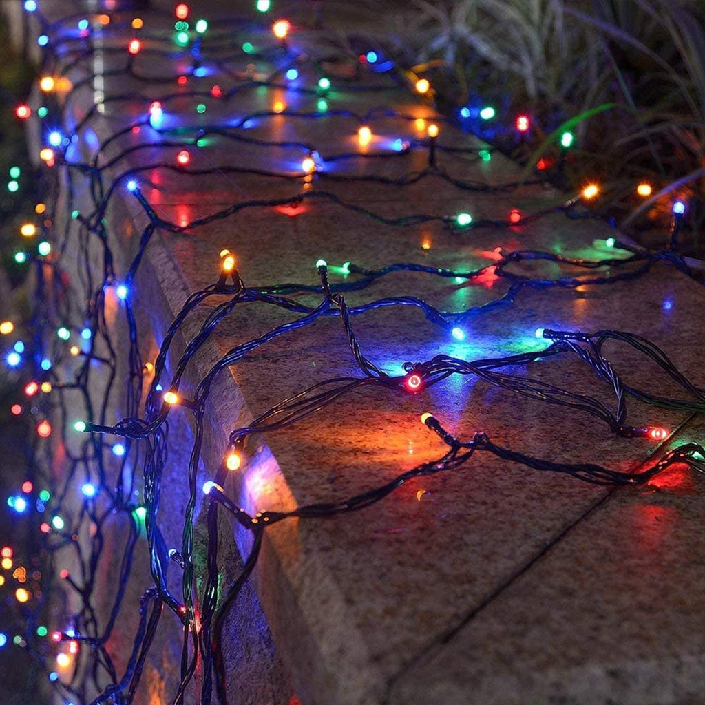 NNEDSZ Decor Outdoor LED Plug In Fairy Lights - Multicoloured - 200 Lights