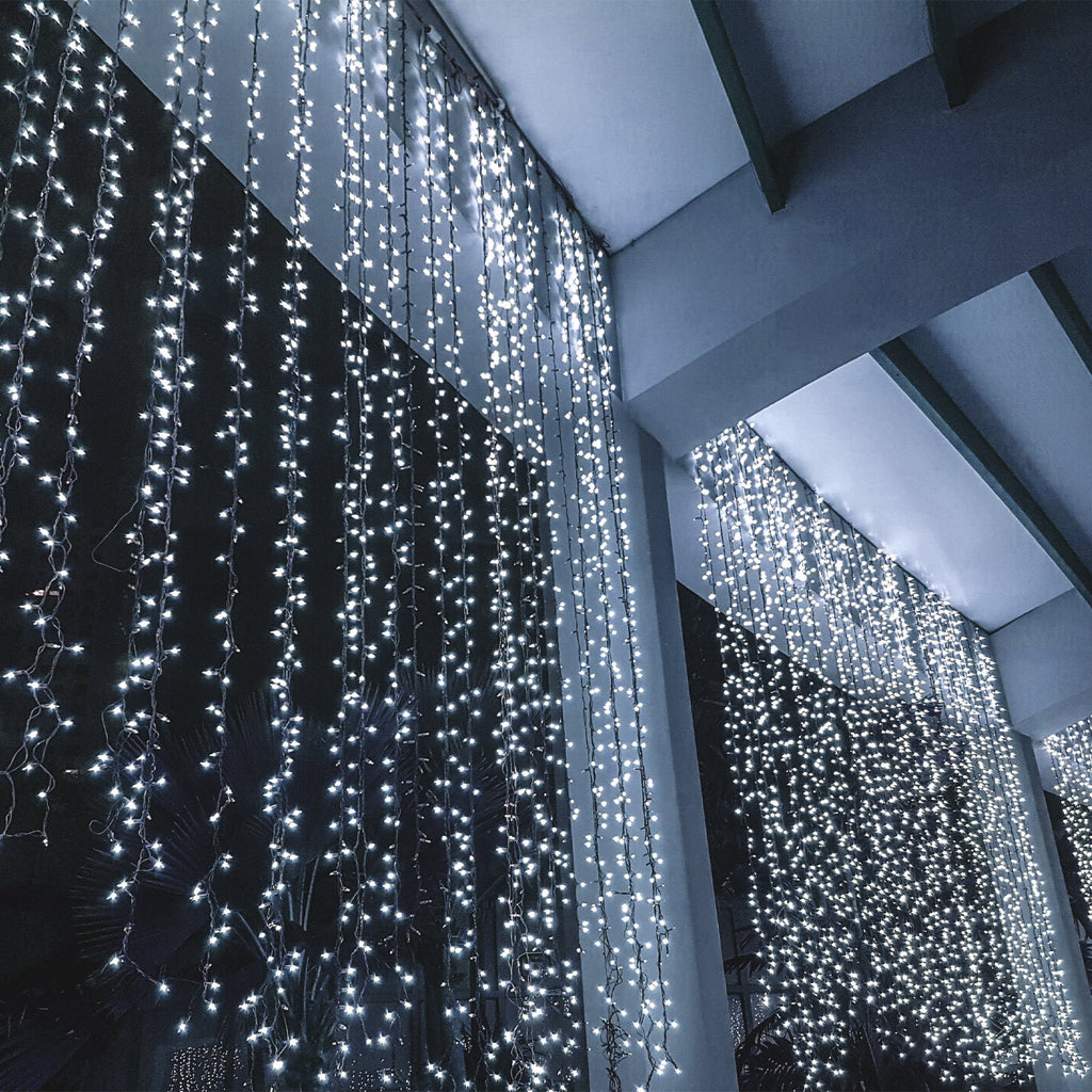 NNEDSZ Decor Outdoor LED Plug In Fairy Lights - White - 200 Lights