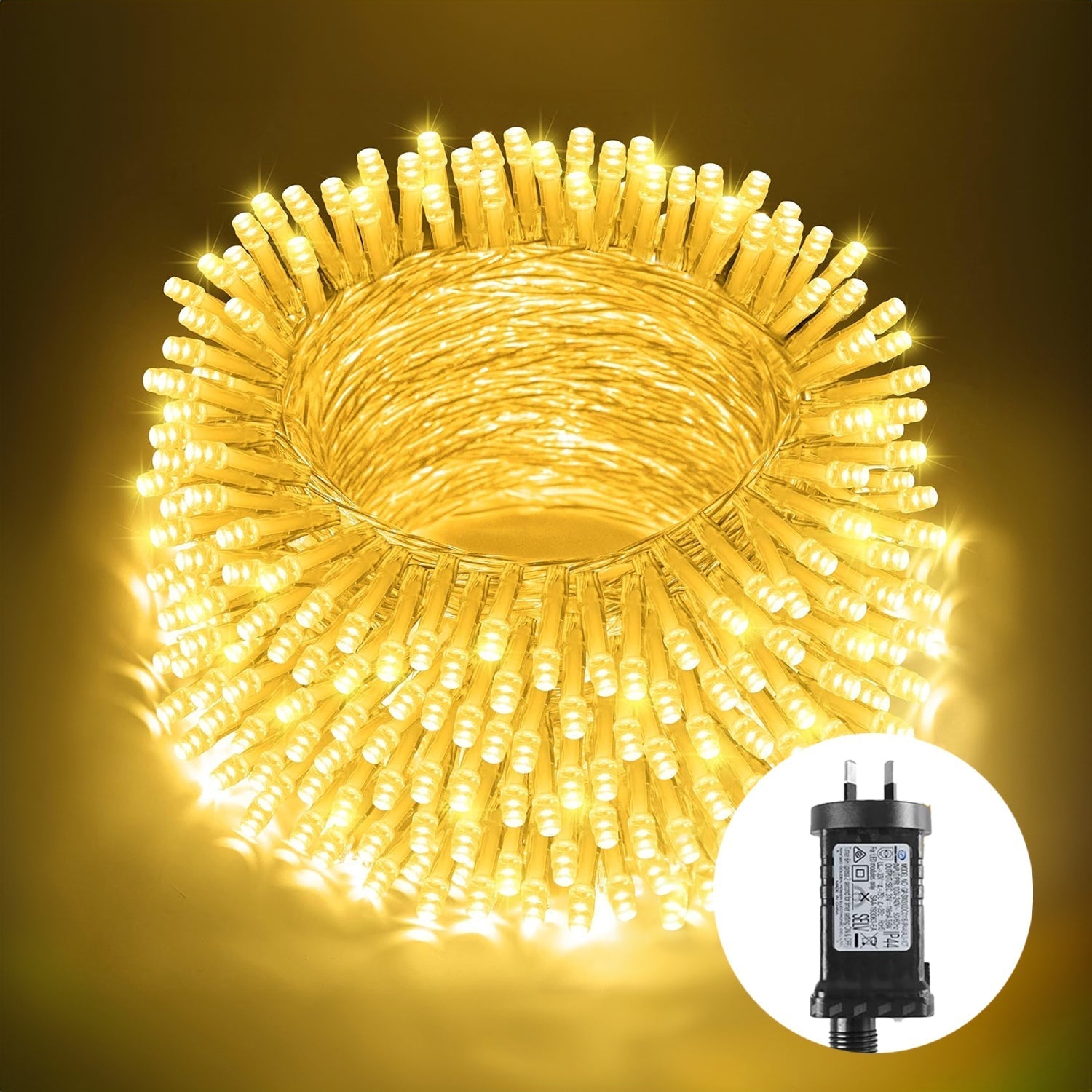NNEDSZ 600 Low Voltage LED Bluetooth Speaker & Control Fairy Lights Christmas Decoration Warm White