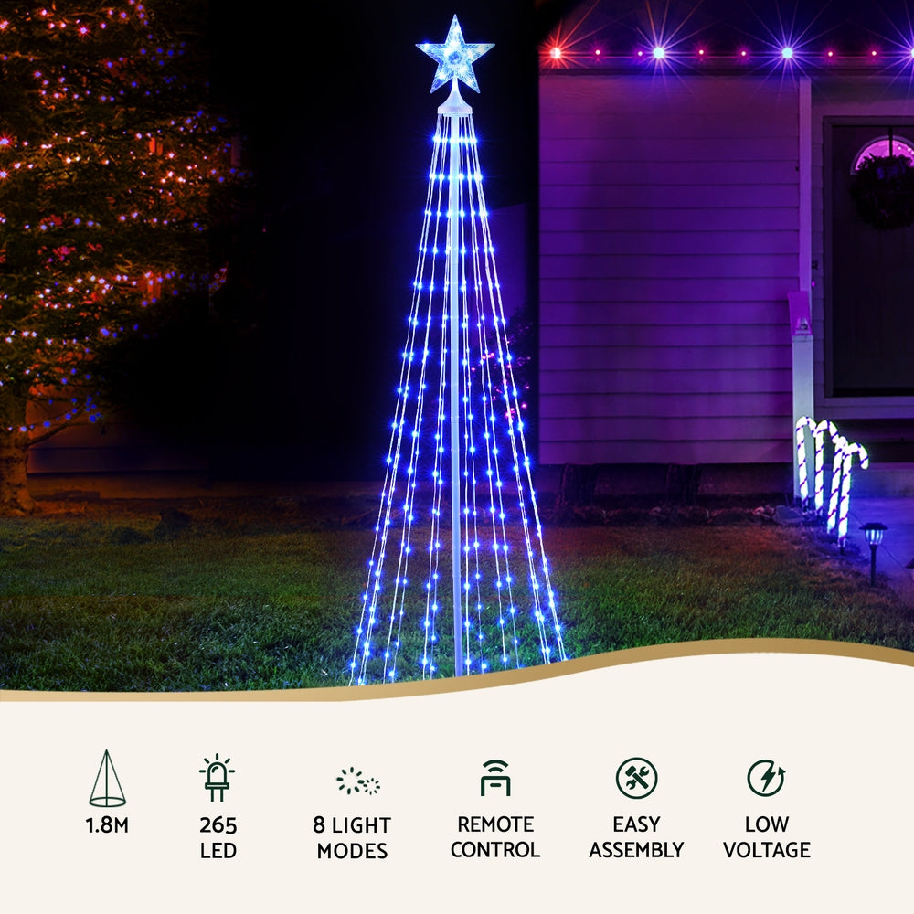 NNEDSZ 1.8M Christmas Tree 265 LED RGB Fairy Lights Jingle Jollys