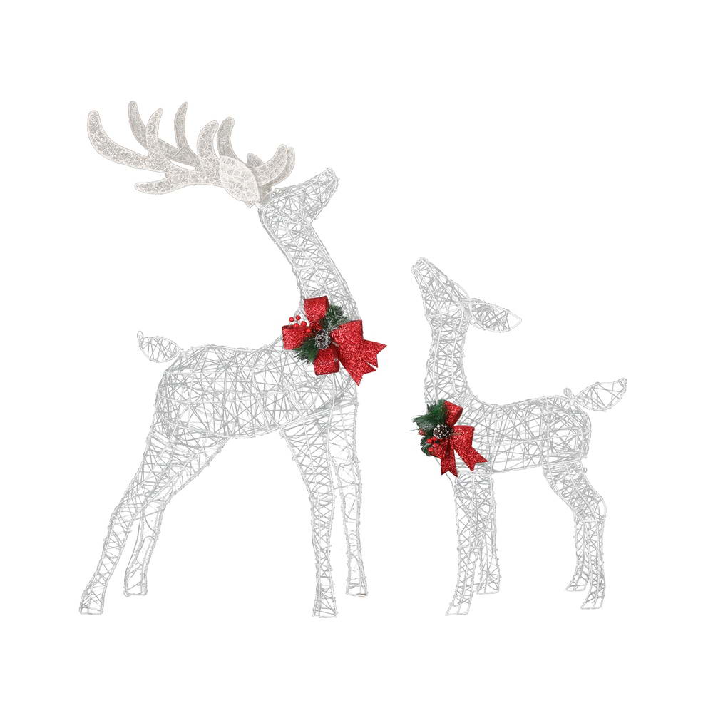 NNEDSZ 2 PCS Christmas Lights 170 LED Fairy Light Reindeer Decorations Jingle Jollys