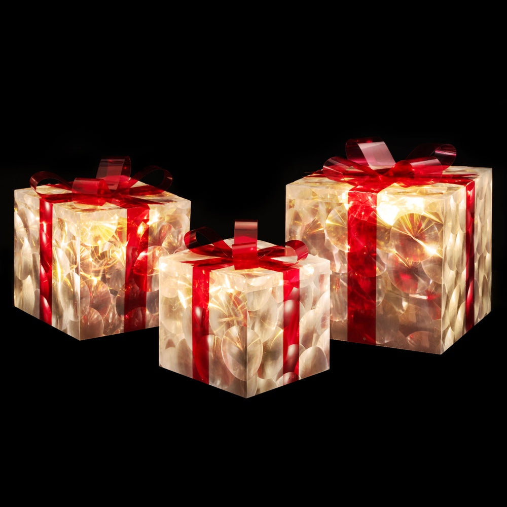 NNEDSZ 3 PCS Christmas Lights 70 LED Fairy Light Gift Box Jingle Jollys
