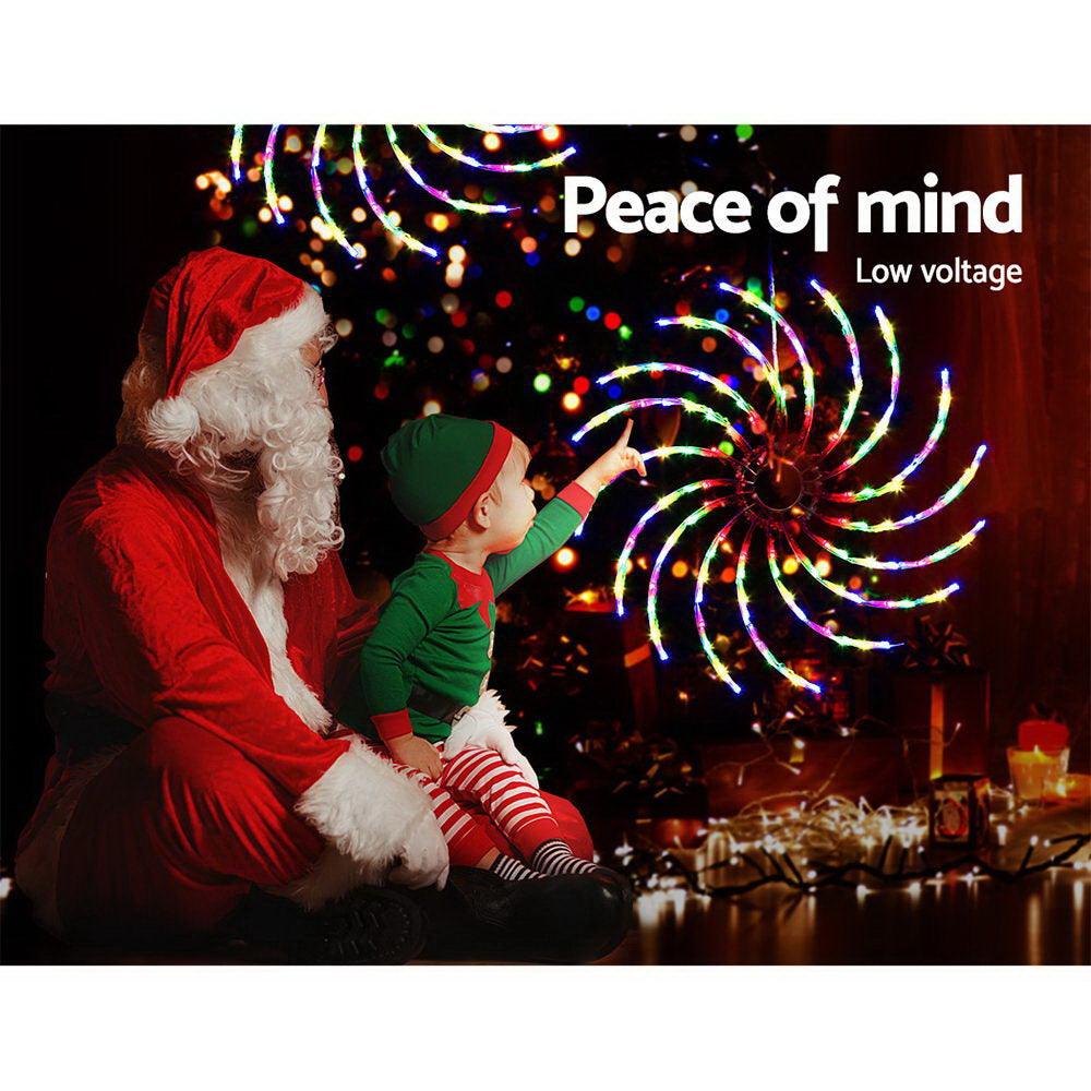 NNEDSZ Jollys Christmas Motif Lights LED Spinner Light Waterproof Colourful