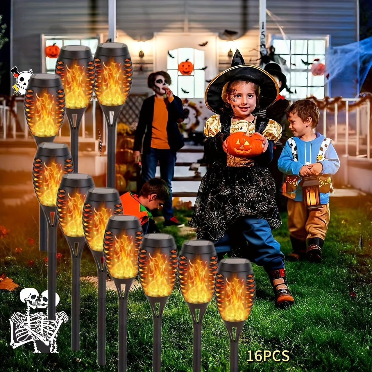 Solar Flame Lights Outdoor Garden Torch (4 Pack)-3