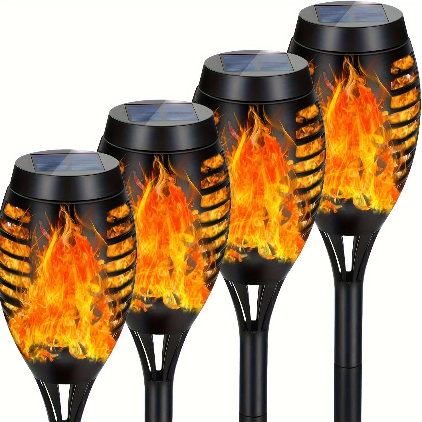 Solar Flame Lights Outdoor Garden Torch (4 Pack)-0